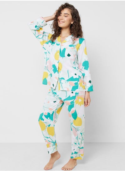 Buy Abstract Printed Shirt & Pyjama Set in Saudi Arabia