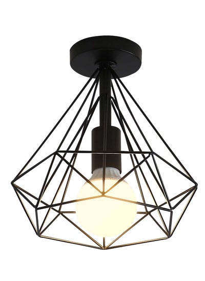 Buy Vintage Ceiling Light Metal Cage Retro Ceiling Lamp Shade Pendant Light Fixture in Saudi Arabia