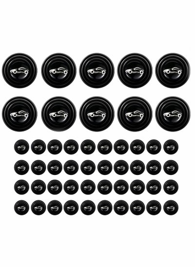 Buy 50pcs Car Door Shock Absorber, Self Adhesive Pvc Anti-collision Soundproof Protection Sticker, Edge Protector for Side Guard Bumper Trunk (Black) in Saudi Arabia