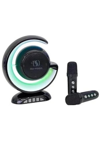 Buy YS110 Karaoke Wireless Bluetooth Speaker With Dual Microphone, Mini Music Speaker in UAE