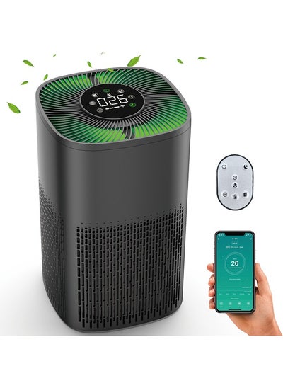 Buy Air Purifiers for Bedroom, HEPA Air Filter, PM2.5 Air Purifier, With Sleep Music Portable Small Quiet Air Purifier,for Home, Offices, Living Room,WiFi Function,Black in UAE