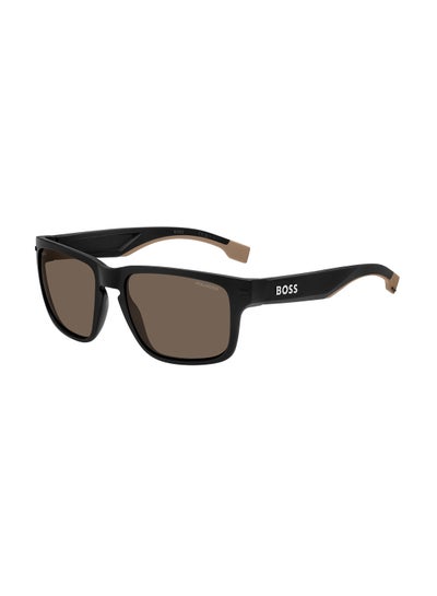 Buy Men's UV Protection Rectangular Sunglasses - Boss 1497/S Mt Blk Bg 57 - Lens Size: 57 Mm in Saudi Arabia