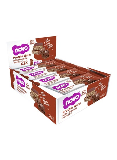 Buy Novo Protein Wafer Bar Chocolate 40gNovo Protein Wafer Bar Chocolate 40g Pack of 12pcs in UAE