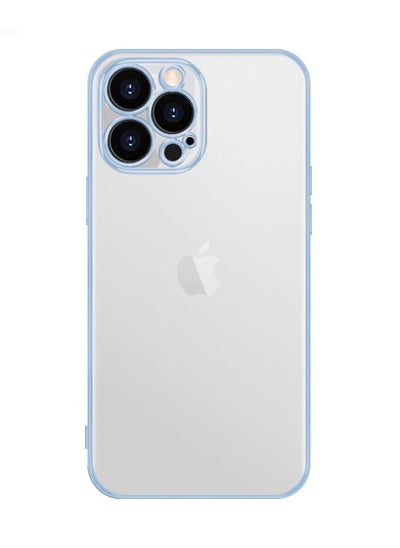 اشتري iPhone 13 Pro Max Classic Series Clear Case with Electroplating Frame  Sierra Blue في الامارات