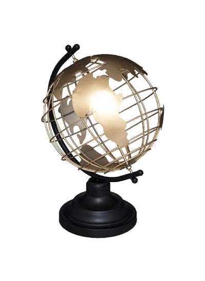 Buy Modern Design Decorative Globe Showpiece Black and Gold 28.5 x 19.5 x 18.5 cm 158028A in Saudi Arabia