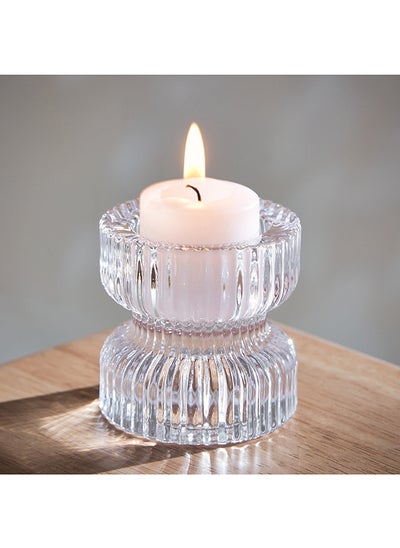 اشتري Ezra 2-Way Glass Candle Holder 6.4 x 6.5 x 6.4 cm في الامارات