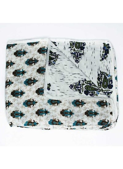 اشتري Reversible baby dohar brown and green print في الامارات