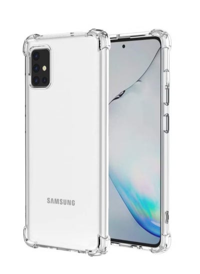 Buy Galaxy A51 Case Shock Resistant Flexible Tpu Gasbag Protection Rubber Soft Silicone Anti Dropping Phone Case Cover for Samsung (Clear) in UAE