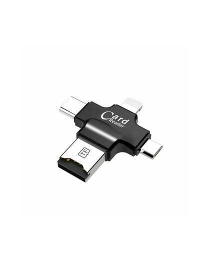 اشتري 4 في 1 قارئ بطاقة نوع C Micro USB محول في الامارات