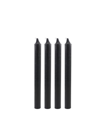 Buy Black Candle 2.2x24Cm .4Pcs Set in UAE