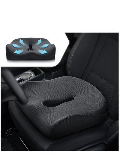 Buy Upgraded Seat Cushion for Coccyx Sciatica Tailbone Pain Relief, Car Accessories Car Seat Cushion for Car Seat Driver, for Truck Driver,Short People,for Office Chair,Wheelchair,Plane in UAE