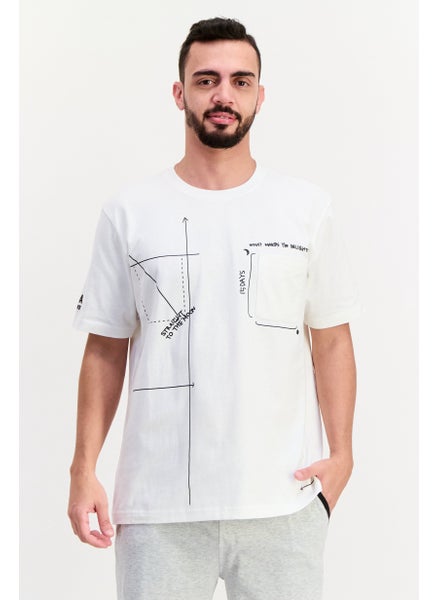 Buy Men Sports Fit Short Sleeves Outdoor T-shirt, White in UAE