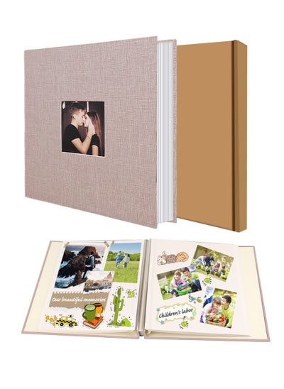 Buy Photo Album Self Adhesive Pages Scrapbook Magnetic Photo Albums for 4x6 5x7 8x10 Pictures Sticky Pages Books for Baby Family Wedding 11x10.4 Grey 40 Pages in Saudi Arabia