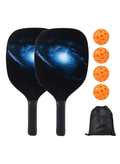 Buy Pickleball-Set of 2, Pickleball-Paddles with 4 Balls, Ball Bag, Ball Retriever | Lightweight Pickle-Ball-Paddle-Set-of-2 and Accessories for Adults, Kids, Beginners Intermediates in Saudi Arabia
