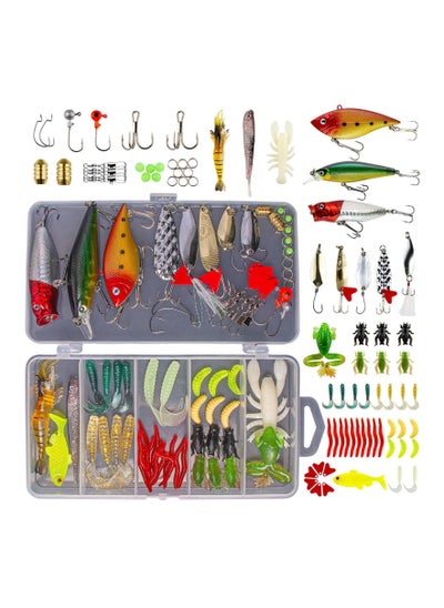 Buy Fishing Accessories 78 Pcs for Freshwater Bait Tackle Kit for Bass Trout Salmon Fishing Accessories Tackle Box Including Spoon Lures Soft Plastic Worms Crankbait Jigs Fishing Hooks in Saudi Arabia