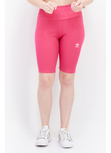 اشتري Women Regular Fit Brand Logo Short, Pink في السعودية