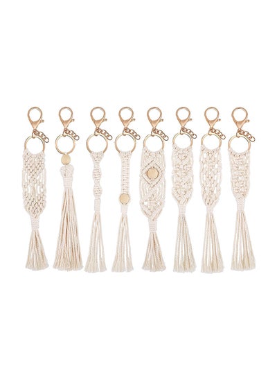 Buy Macrame Keychains Boho Macrame Bag Charms with Tassels Car Hanging 8  pieces in Egypt