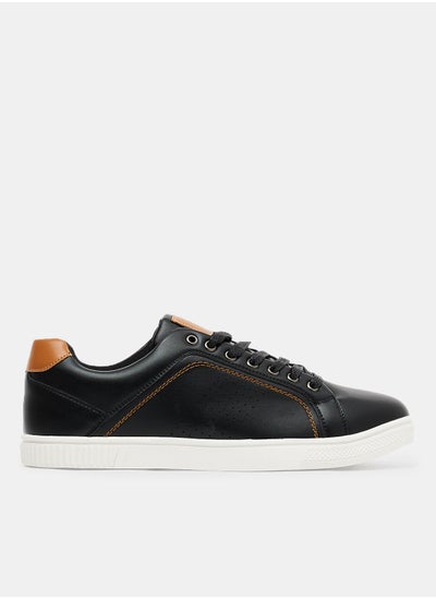 Buy Basic Faux Leather Sneakers in UAE