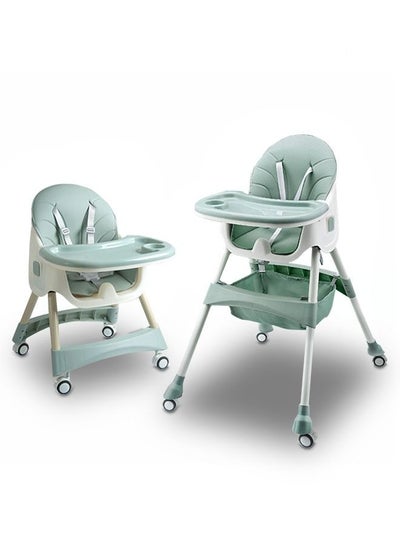 Buy 2 In 1 Baby High Chair with Adjustable Height Toddler Feeding Booster Seat with Non-Slip Feet Adjustable Legs in Saudi Arabia