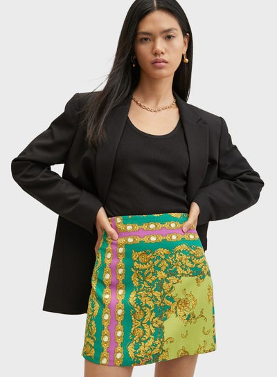 Buy High Waist Printed Skirt in Saudi Arabia
