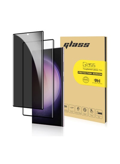 Buy 2-Pack HD Full Privacy Anti-Peeping  Screen Protector Tempered Glass for Samsung Galaxy S23 Ultra in Saudi Arabia
