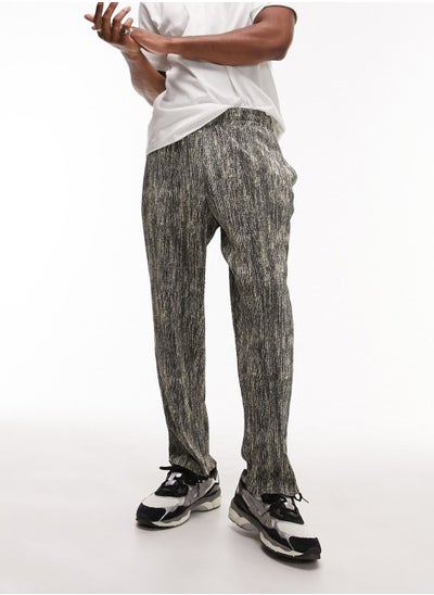 Buy Printed Tapered Plisse Sweatpants in Saudi Arabia