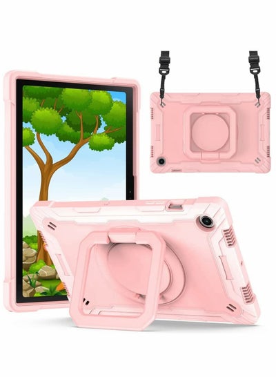 Buy Case Fit New for Samsung Galaxy Tab A8 10.5 Inch 2022 (SM-X200 / SM-X205 / SM-X207) Case, Heavy Duty Rugged Kids Friendly Shockproof 360 Rotating Grip Handle Folding Stand Cover for Kids (Rose Gold) in Saudi Arabia