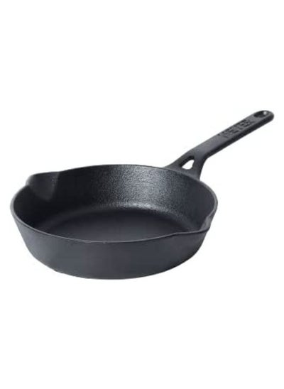 اشتري Meyer Cast Iron Skillets 22cm | Pre-seasoned Oven Safe Cookware | Indoor/Outdoor Use for Camping Induction Safe | Cast iron frying pan (Black) في الامارات