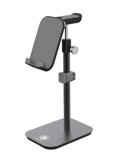 اشتري Lion Multi Holder, Support: Up to 11" Cellphone/Tablet, Height Adjustment, Angle Adjustment: 23-25 Degree, Mobile & Head Phone, Aluminum Alloy, Tilt Adjustment, Stable & Durable (Black) في الامارات