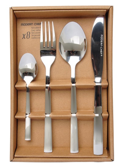 اشتري Cutlery Set Of 8 Pcs For Two Person / Silver في السعودية