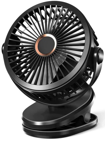 اشتري Rotating Portable Rechargeable 4 Speed Silent Small Desk Fan في الامارات