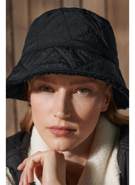 اشتري Women Quilted Bucket Hat, Black في الامارات