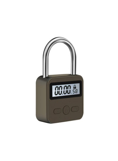 اشتري KASTWAVE Metal Time Padlock - Multi-Function Timer Lock 99 Hours Max Timing with Electronic LCD Timed Display Micro USB Rechargeable في السعودية