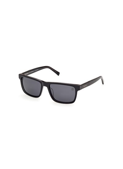 اشتري Men's Rectangular Shape Acetate Sunglasses TB0002001D55 Lens Size: 55 Millimeter - Shiny Black في الامارات