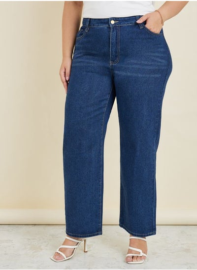 Buy Plus Tapered High Rise Denim Jeans in Saudi Arabia