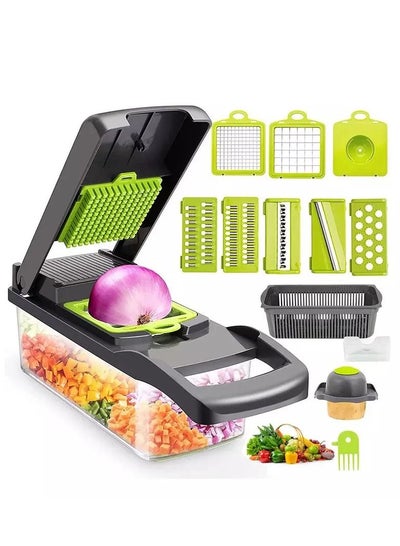 Buy Multifunctional Vegetable Cutter and Fruit Chopper Kitchen Potato Chip Sliced Grater in Saudi Arabia