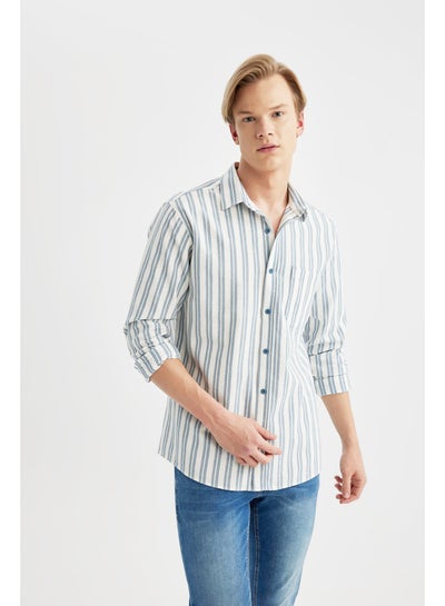Buy Man Regular Fit Woven Long Sleeve Shirt in Egypt