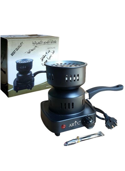 Buy ARTC Electric Charcoal Starter, Hot Plate, Burner, Nargila, BBQ With Smart Heat Control Switch And Free Tong 1000W in UAE