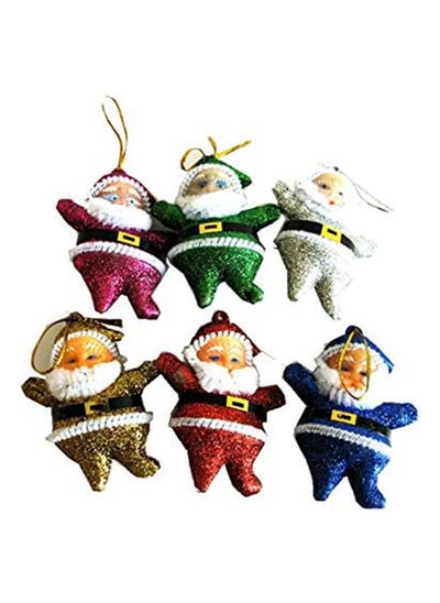 Buy 6 -Pieces Santa Claus Doll Pendant Christmas Tree Decoration in Egypt