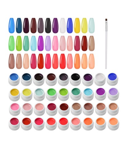 Buy 37-Piece UV Gel Nail Art With Brush in UAE