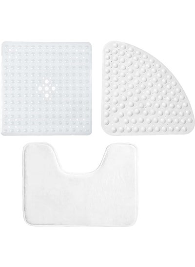 Buy Rugs Sets 3 Piece, Bath Mat Set, Bath Mats for Bathroom Non Slip, Shower Mat for Bathroom Washable in Saudi Arabia