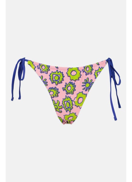 Buy Women Allover Print Bikini Bottom, Pink in UAE