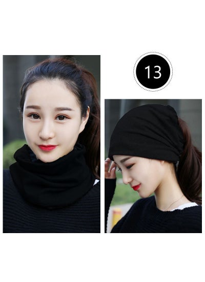 اشتري New Womens Snood Scarf Convertible Twist CapSolid color black Solid color black في السعودية