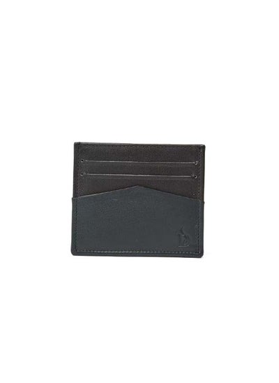 Buy Fashionable Logo Embellished Genuine Leather Card Holder With A Built-In Pocket in Egypt