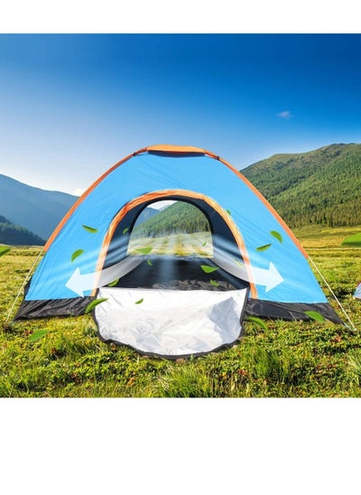 Buy Camping Tent for 3-4 Persons Automatic Pop Up Beach Tent with Storage Bag Water Resistant and UV Protection Tent Canopy for Outdoor Picnic Hiking in UAE