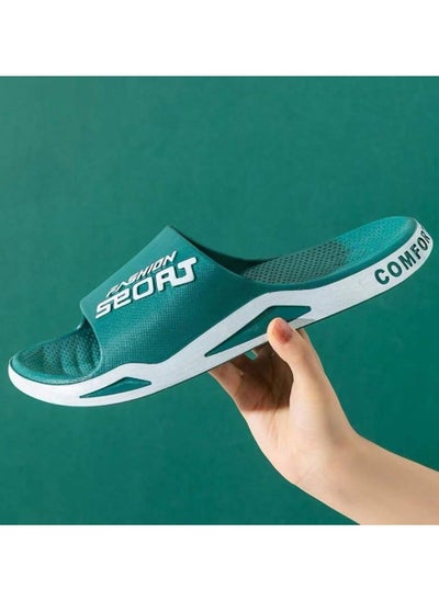 Buy Slippers Men's Summer Fashion Trend Outer Wear Deodorant Sports Slippers,Green,42/43 in Saudi Arabia