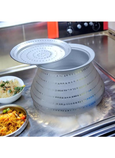 اشتري Saqoware Heavy-Duty Aluminum Biryani Pot with Lid-3 Kg Capacity | Mandi Cooking Pot | Arabic Rice Cooking Pot | Outdoor Camping Cooking Pot for Large Gatherings and Family Feasts في الامارات