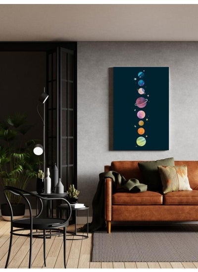 Buy Lined Up Solar System Planets Wall Art Printed on canvas in Egypt