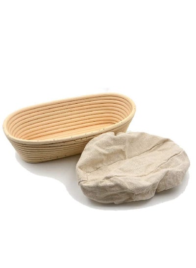 Buy 10 x 6 x 4 inch Premium Oval Banneton Basket with Liner - Perfect Brotform Proofing Basket for Making Beautiful Bread, For Home  Professional Sourdough Baking in Saudi Arabia