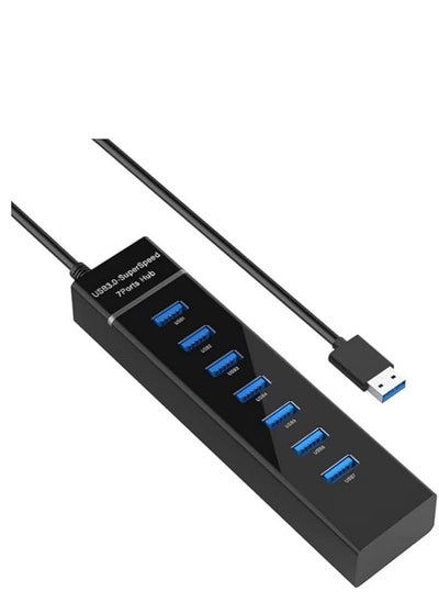 Buy USB 3.0 7-Port Ultra Slim Data Transfer Hub Adapter with 50 C.M Extension Cable in Egypt